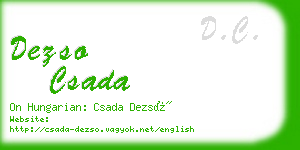 dezso csada business card